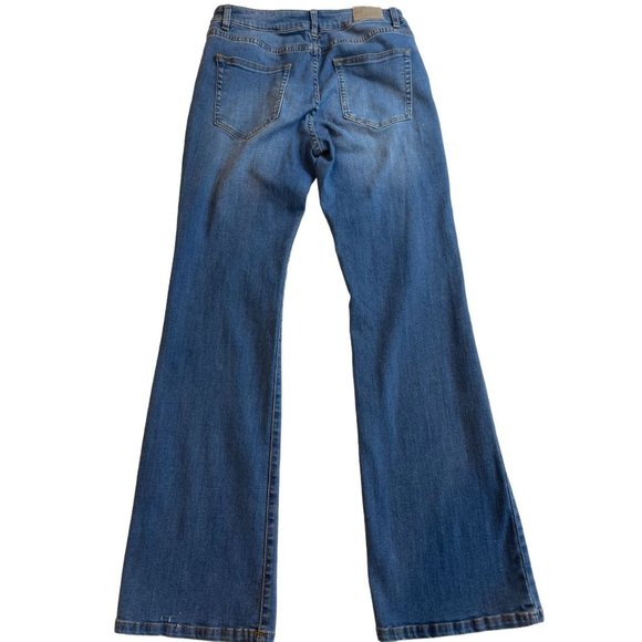 Methera Womens Vintage 1980s Jeans Boot Cut Leg Denim Mid Rise Pockets Blue SZ 8 - Picture 2 of 8